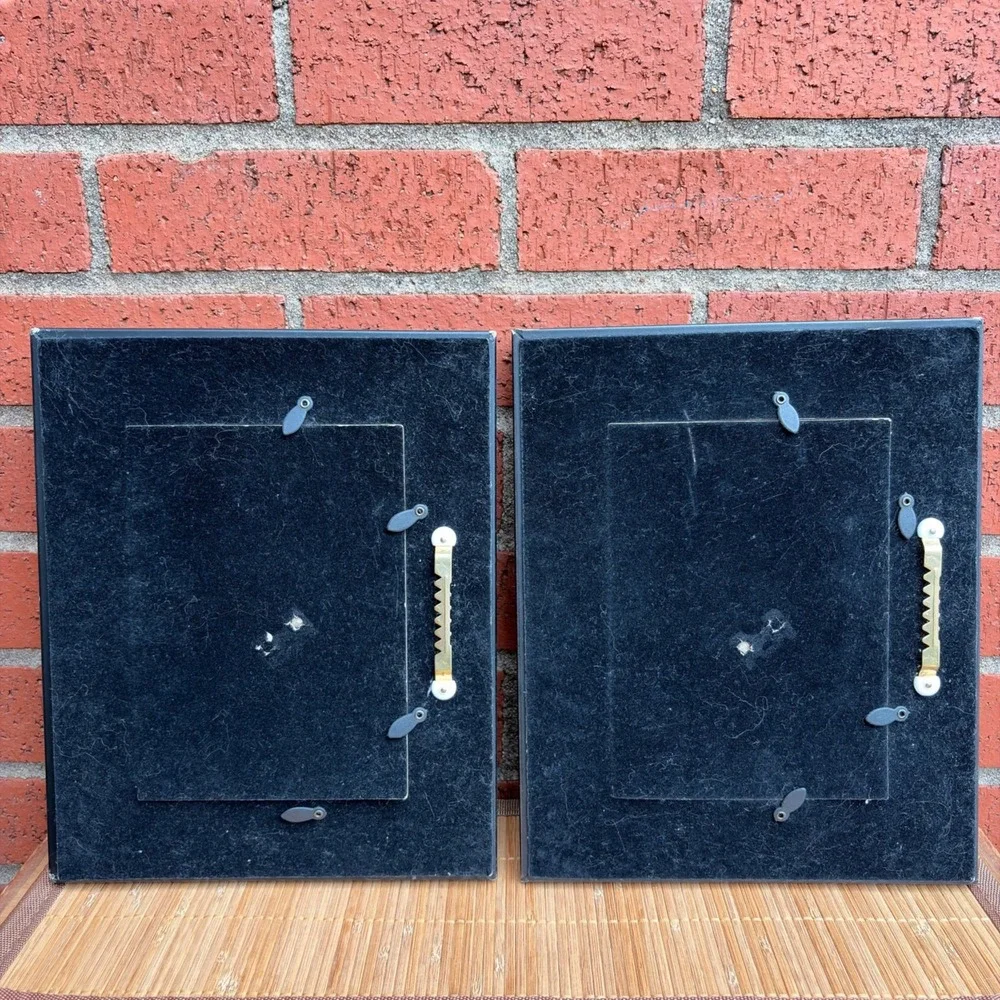 Black Ornate Vintage Picture Frames Set Of 2 For 5x7 Photos Decorative Scolls